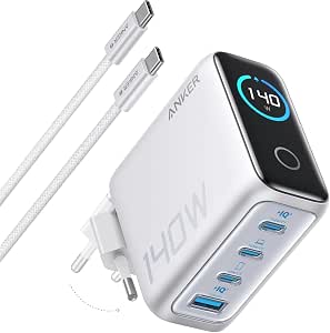 Anker USB C Charger 140W Fast GaN Adapter 4 Port