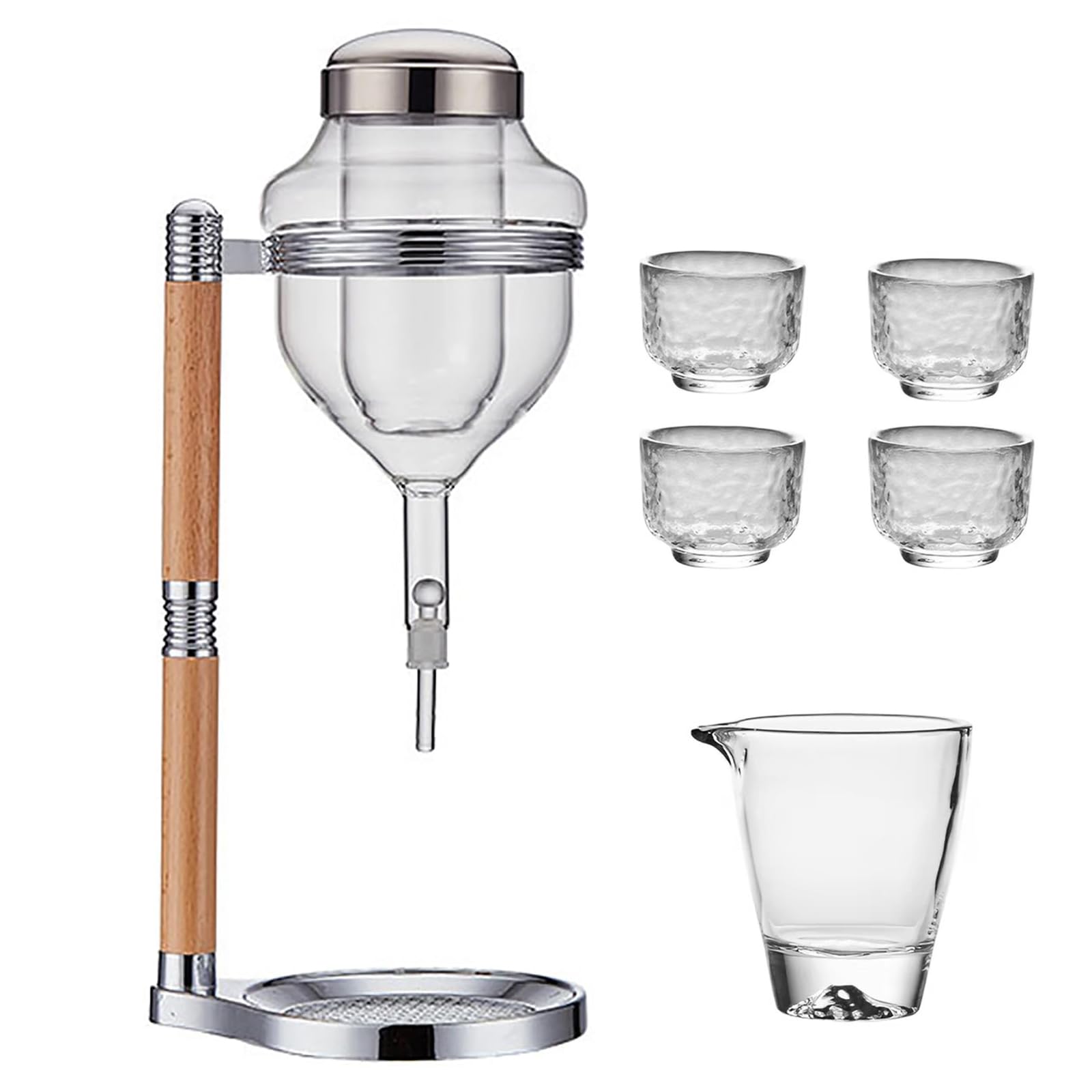 Carafe à décanter glacée d'exception, distributeur de saké et vin en verre haut de gamme
