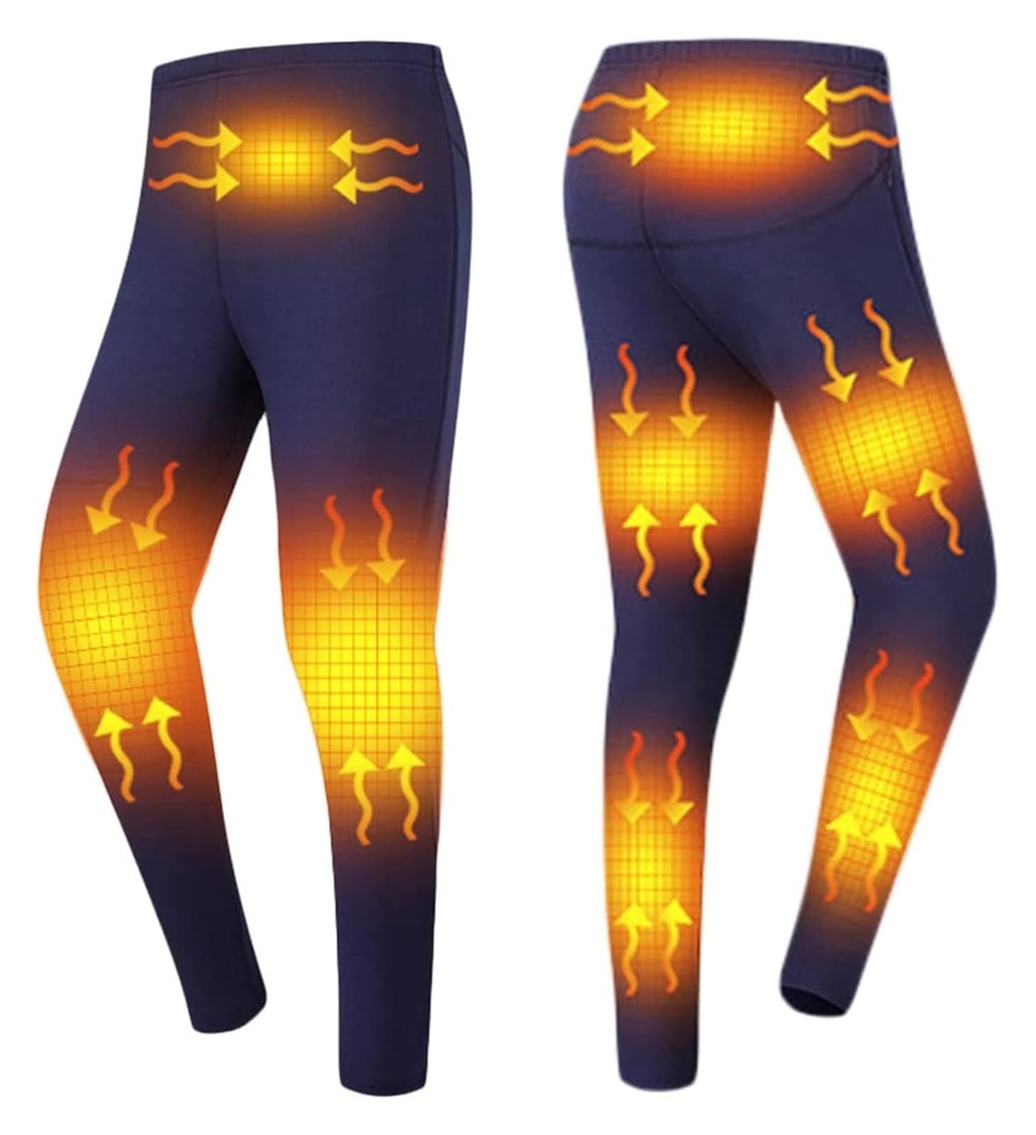 Ropa interior con calefacción eléctrica, Pantalones de ropa interior térmica con calefacción USB for hombres,Pantalones con calefacción eléctrica,Leggings de pantalones cálidos lavables,8 zonas de cal