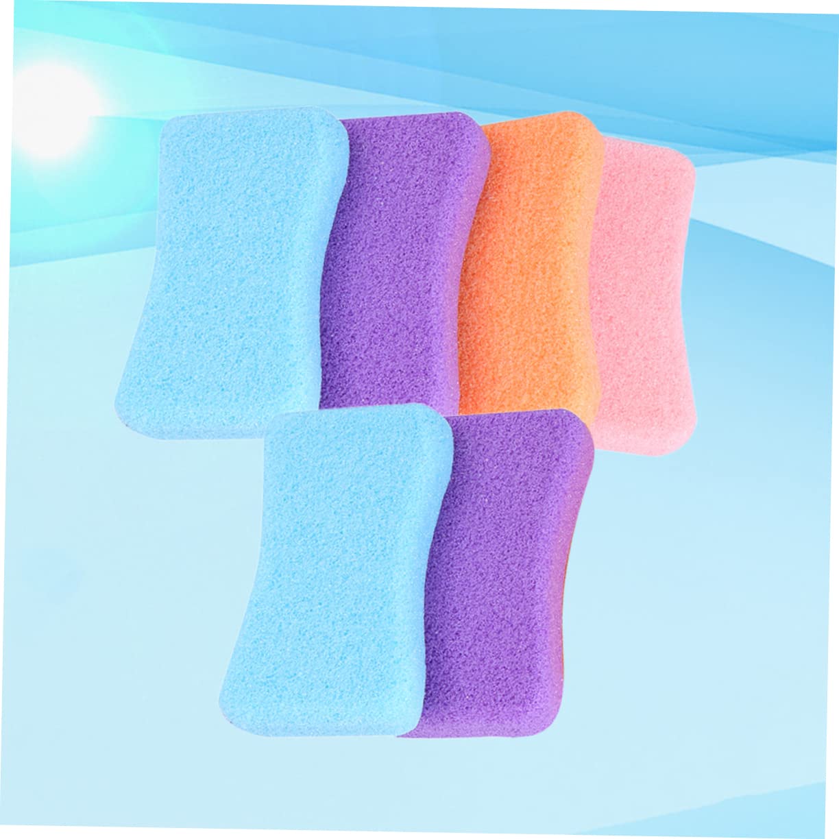 DOITOOL 6pcs Pu Material Foot Stone Practical Dead Skin Remover for Men's Foot Pedicure Scrub Random