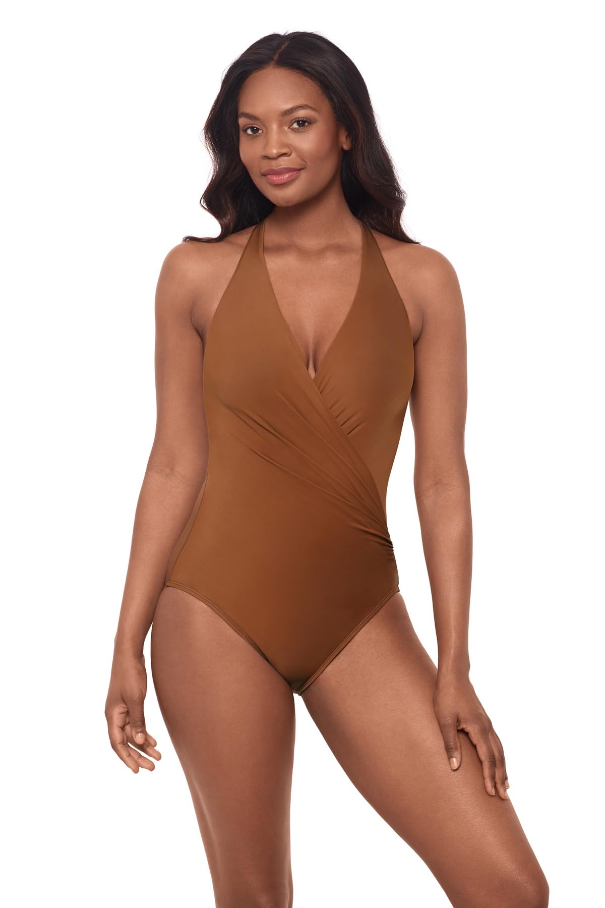 Miraclesuit Womens Swimwear Wrapsody Tummy Control Soft Cup One Piece Swimsuit
