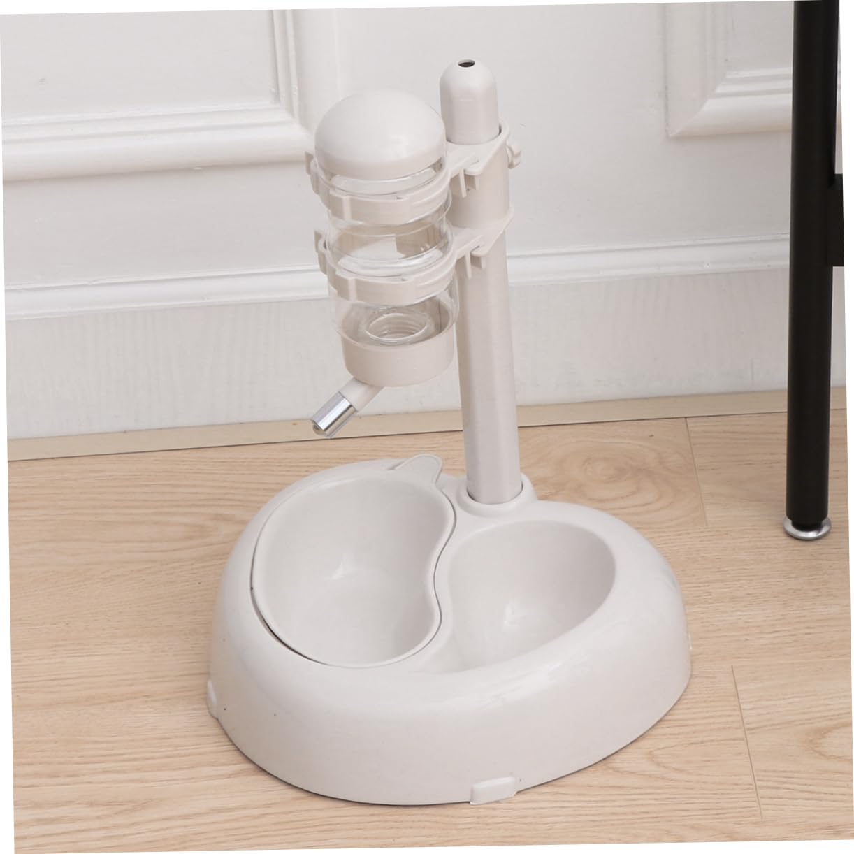 Beavorty Fontanella Per Animali Domestici Sospesa Bianca, Distributore Automatico Acqua Per Cani e Gatti, Design Antiscivolo Con Erogazione Automatica, Facile Da Smontare e Pulire Per Uso Quotidiano
