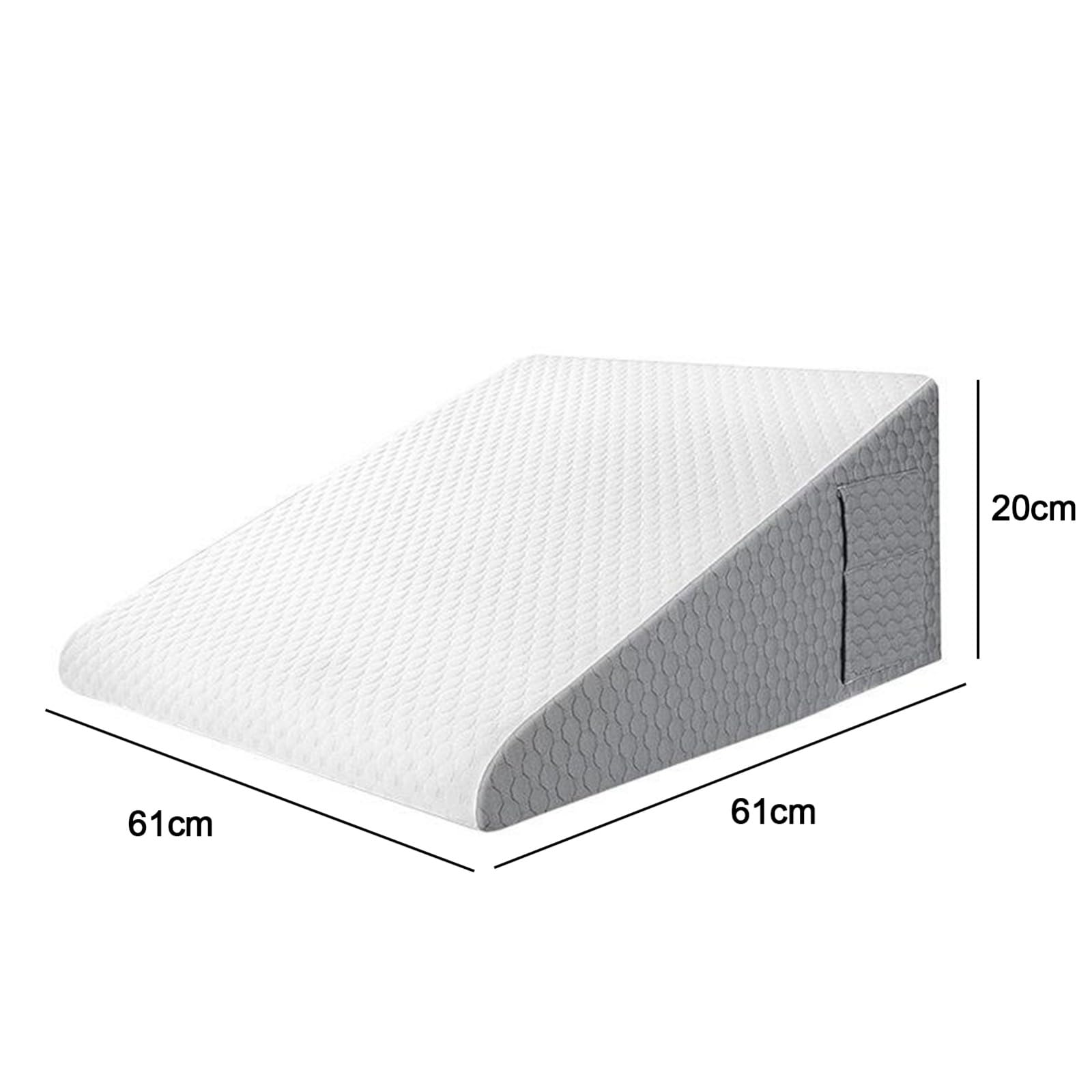 Almohada de cuña Grande Triangular para Adultos para Dormir después de la cirugía,Almohadas de cuña de reflujo para piernas y Rodillas,Almohada de Lectura cojín