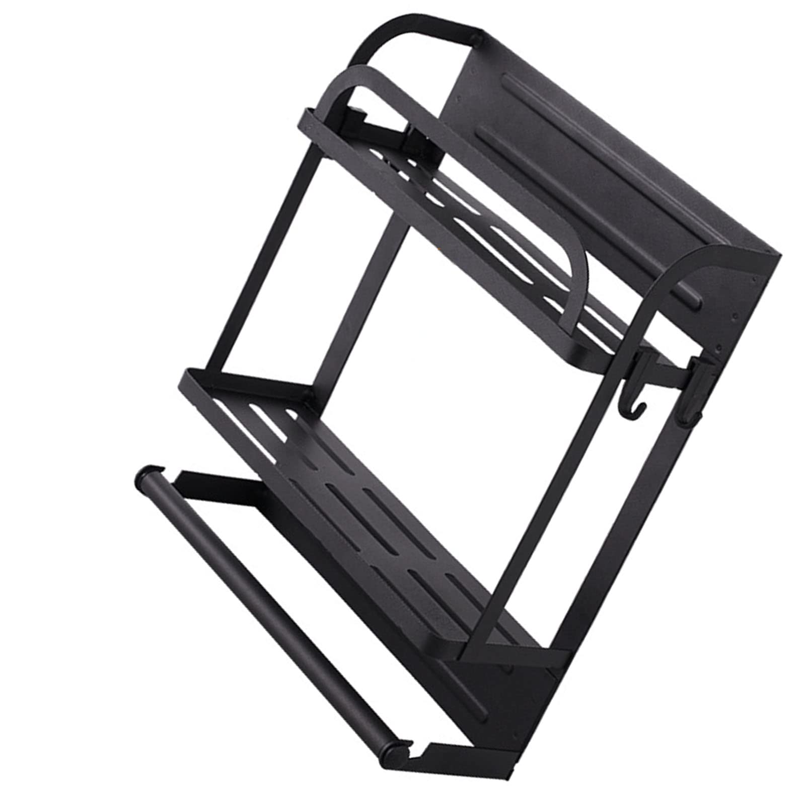 Organizator Magnetyczny do Lodówki, Metalowy Magnetyczny Stojak na Przyprawy do Lodówki, Mocne Trzymanie, Przechowywanie Oszczędzające Miejsce, łatwy Dostęp Kuchni, Mieszkania, Mieszkania,