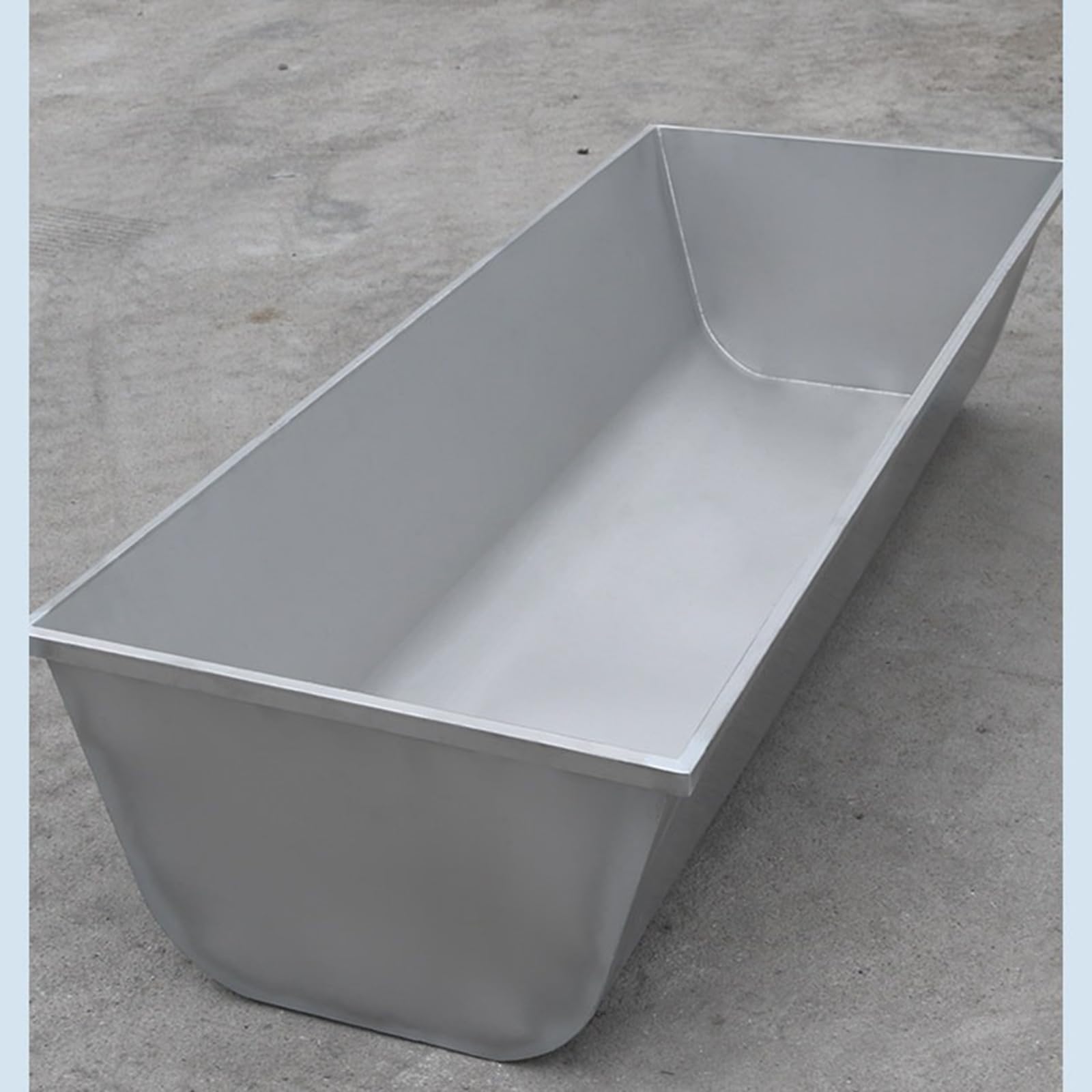 Comedero for Cabras De Acero Inoxidable (50/100/150 Cm), Gran Capacidad, con Bandeja De Alimentación Más Profunda, for Uso En Granjas Al Aire Libre, Terneros, Ovejas Y Caballos(50CM)