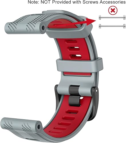 Miniatura 6 de ISABAKE Correa de reloj para Garmin Forerunner 965Forerunner 955Forerunner 945Forerunner 935, bandas de repuesto de silicona suave de 0.866 pulgadas