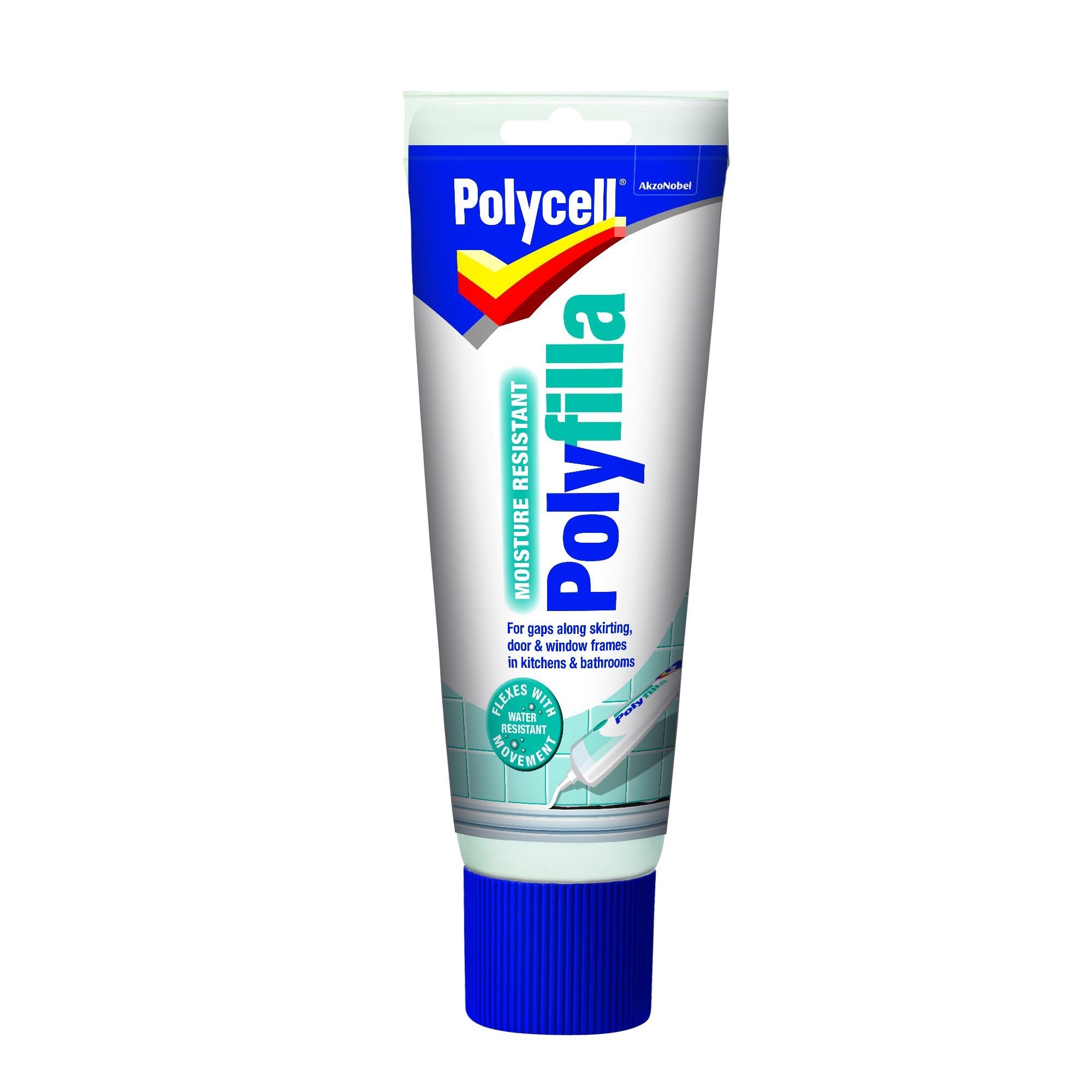 Polycell 20216 Ready Mixed Tube Moisture Resistant Polyfilla, 330 g - White (Package may vary)