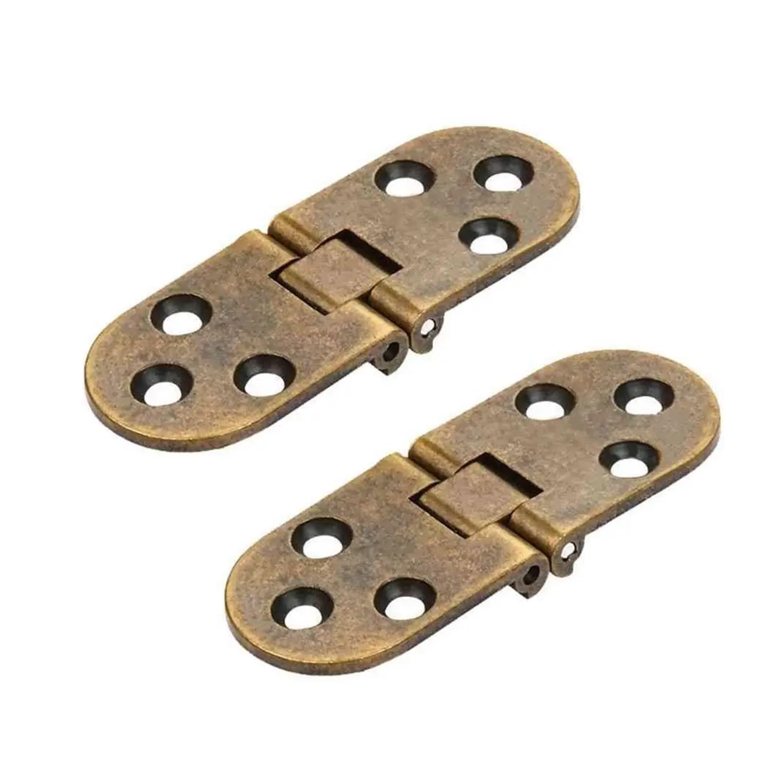 Znjamn Color 4 4Pcs Zinc Alloy Cabinet Hinges Furniture Accessories Door Hinge Flush Semicircle Butterfly-Shaped For Folding Furniture(Color 4)