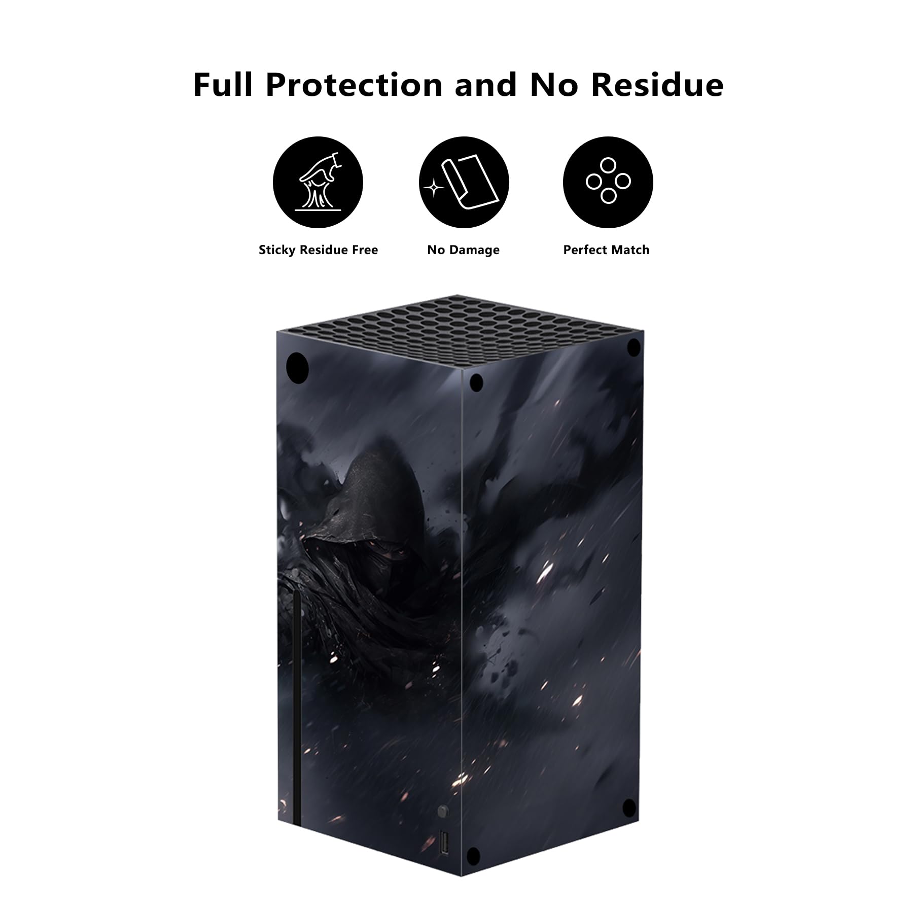 PlayVital Adesivo Skin per Xbox Series X Console&Controller Sticker Decal Cover Vinile per Xbox Series X-Assassino nell'Ombra