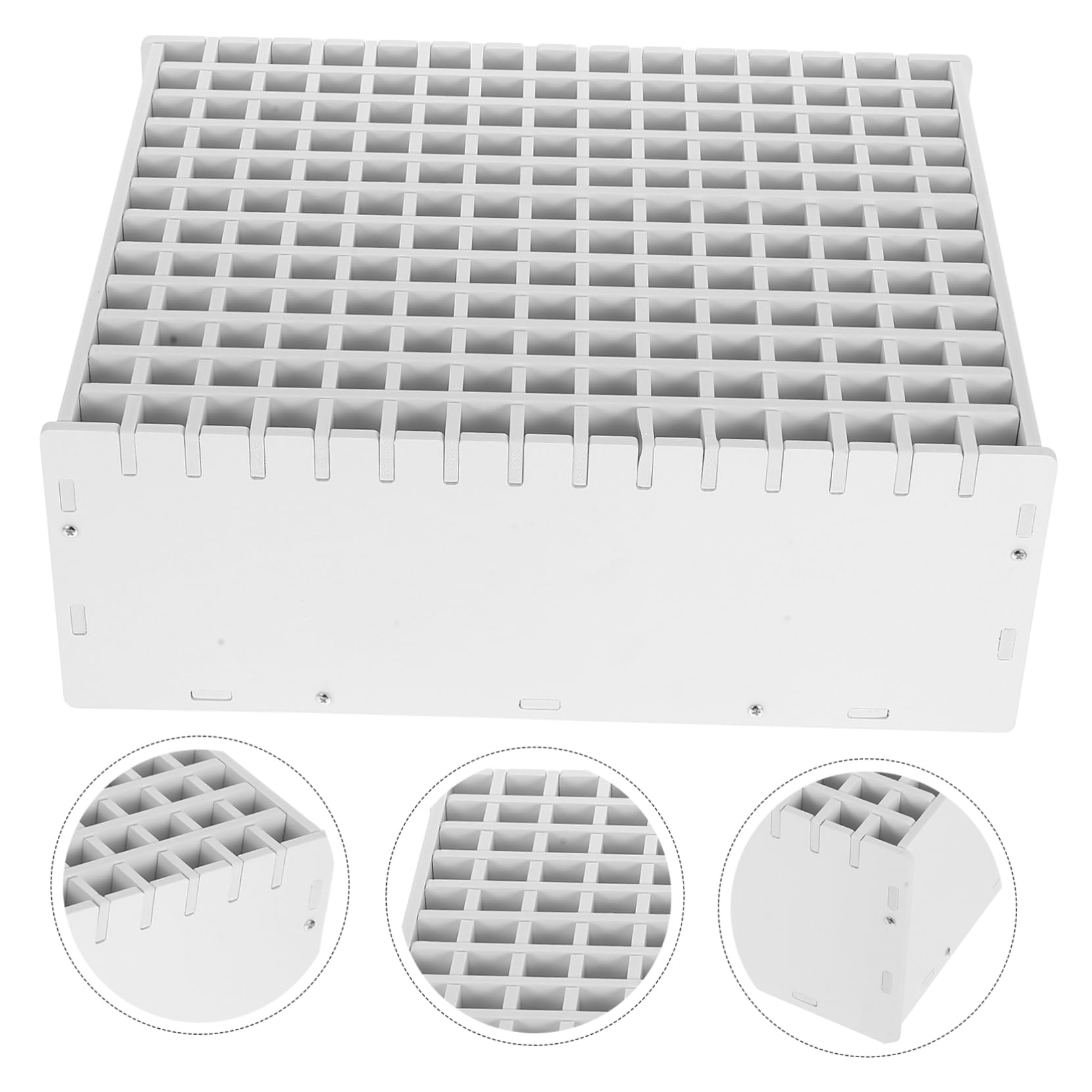 TEHAUX Organizzatore di Pennarelli da Scrivania, Scatola Porta Penne in Pp Bianco, 180 Scomparti, Design Multifunzione per Aula e Area Studio