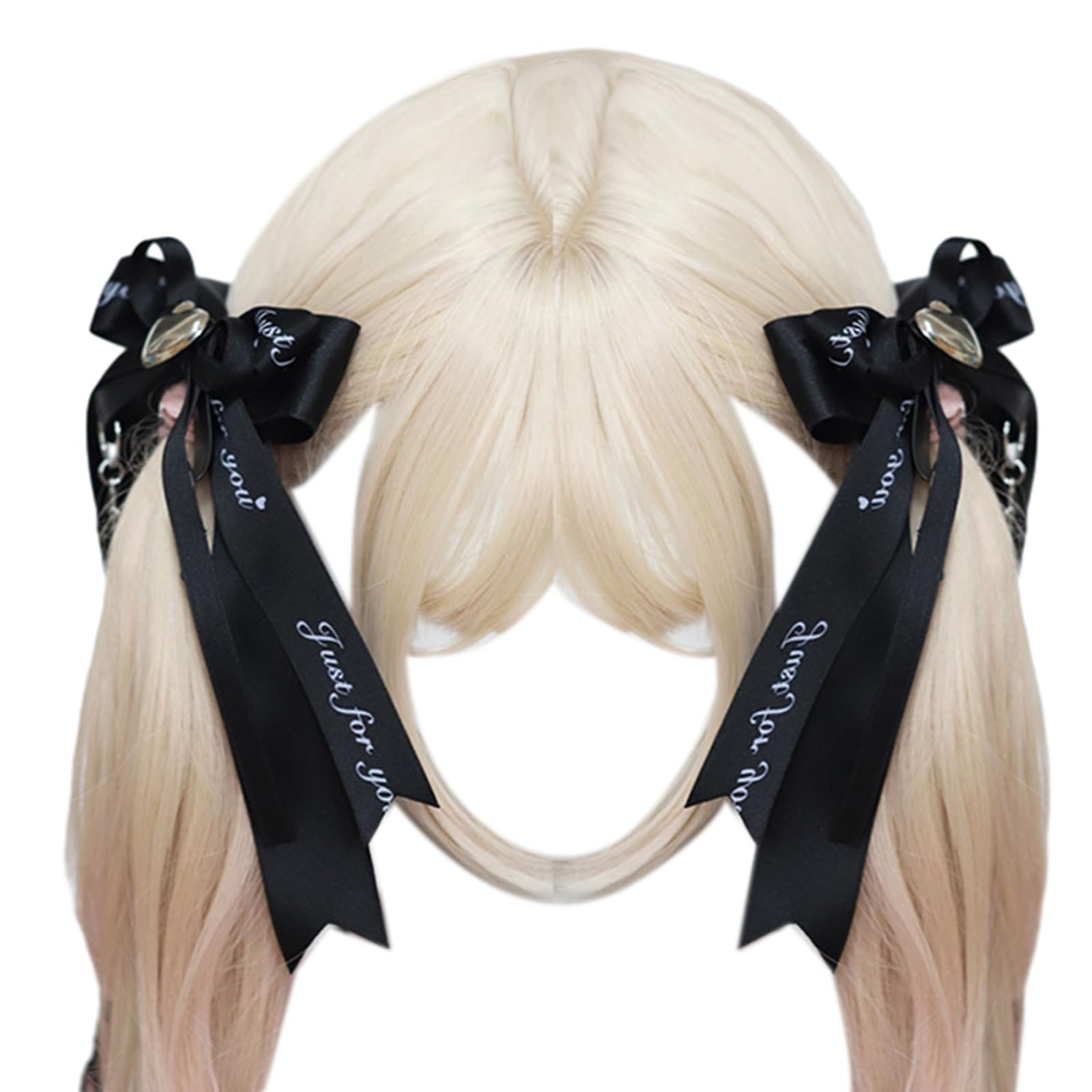 Pince à cheveux nœud en cœur et ruban foncé pour femmes et filles
