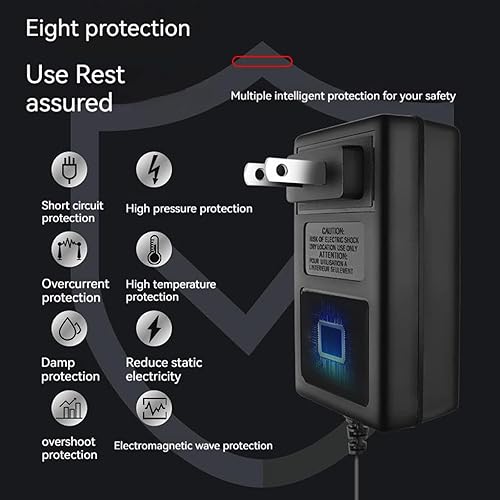 Miniatura 6 de Adaptador de corriente alterna de 8.5 V compatible con PADO Pure-Wave CM-05 CM-07 Series inalámbrico de percusión doble motor terapia masajeador,