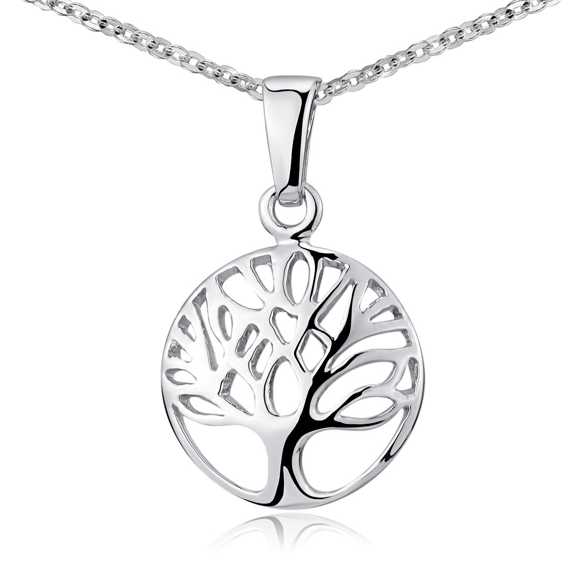 Baum des Lebens Anhänger - Damen Kettenanhänger Silber 925 rund KA-409