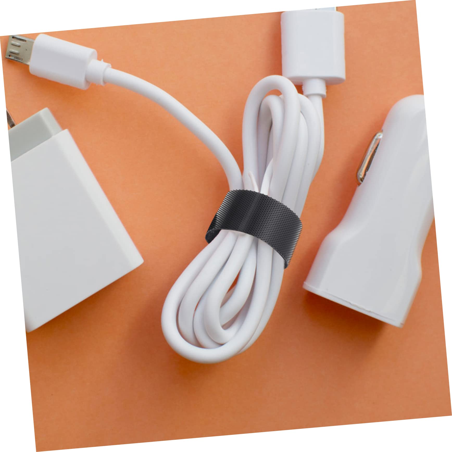 STOBOK 4 Rollen Kabel Klebriger Kordelstreifen-organizer Wire-wrap-management-riemen Riemen Aus Nylonschnur Draht-organizer-streifen Mischung Aus Nylon Und Polyester Black
