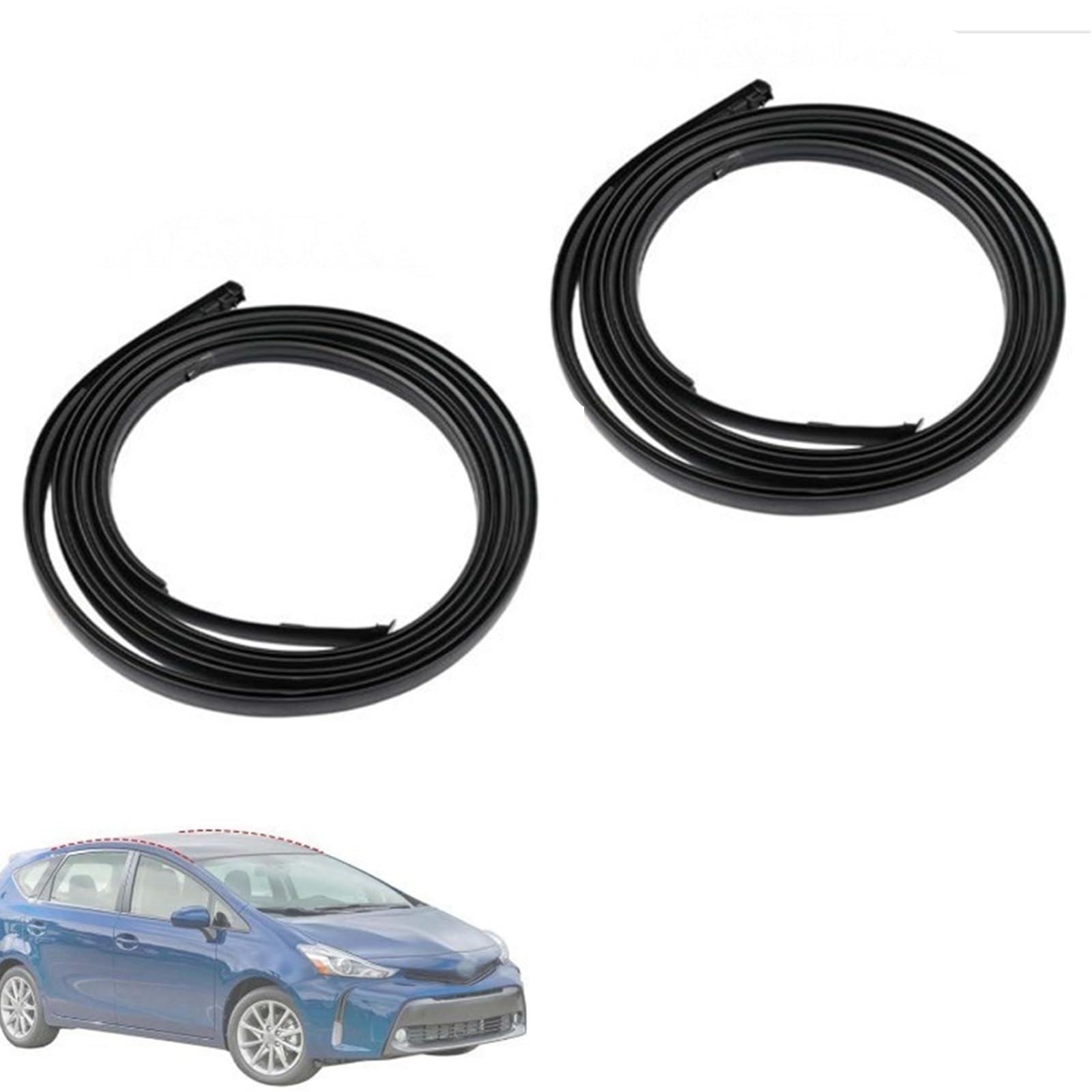 WGDYRP 75555-47050 Replacement Roof Drip Molding Trim Set For Preceding V EPDM Rubber Seals