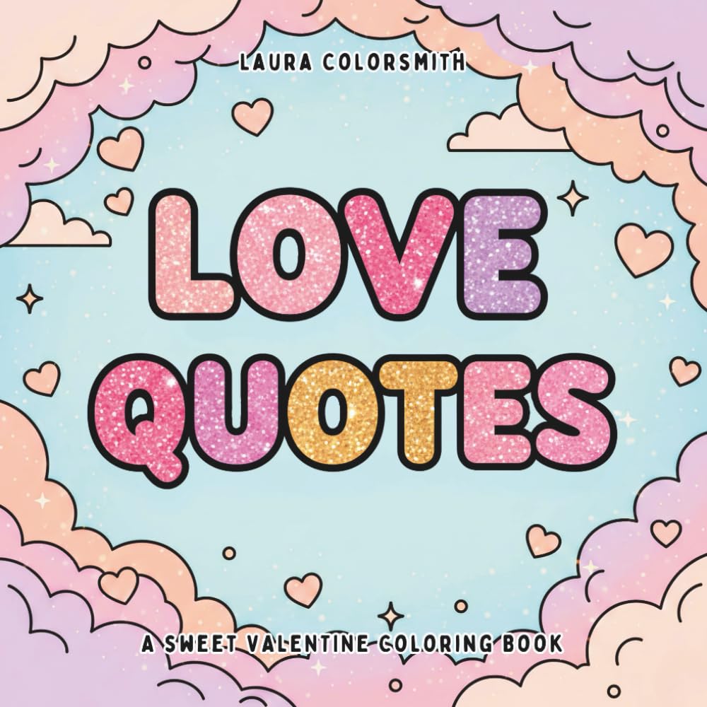 Love Quotes - A Sweet Valentine Coloring Book: A Bold and Easy Valentine Coloring Book Featuring Love Quotes, Cute Scenes, and Cozy Romantic Moments (Coloring book for Valentine)