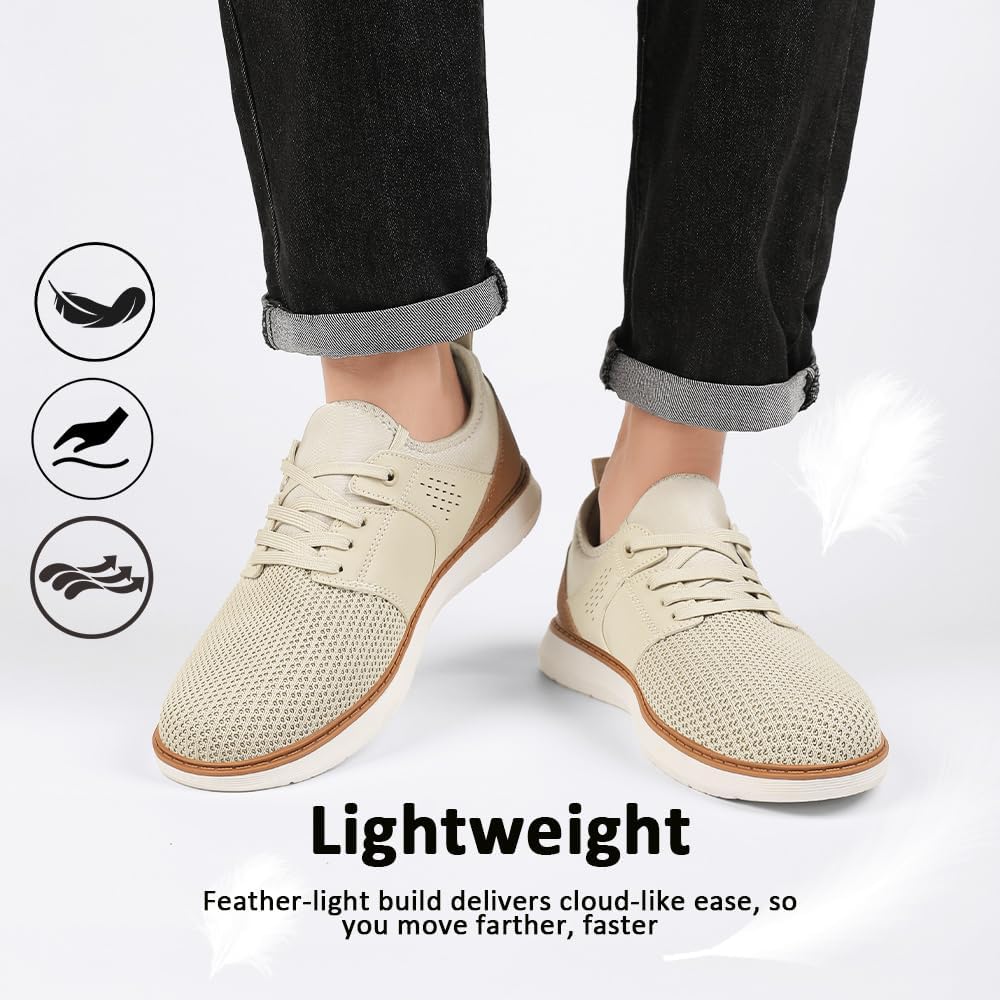 Mens Casual Dress Shoes Slip On Fashion Sneakers Mesh Walking Shoes Breathable Comfortable Non Slip - Image 7