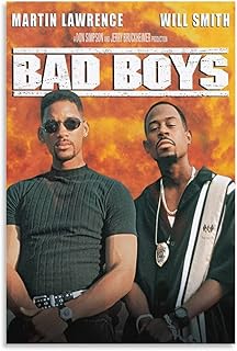 TONGYANG Bad Boys Movie Poster for Bedroom Aesthetic Wall Decor Canvas Wall Art Gift 12x18inch(30x45cm)