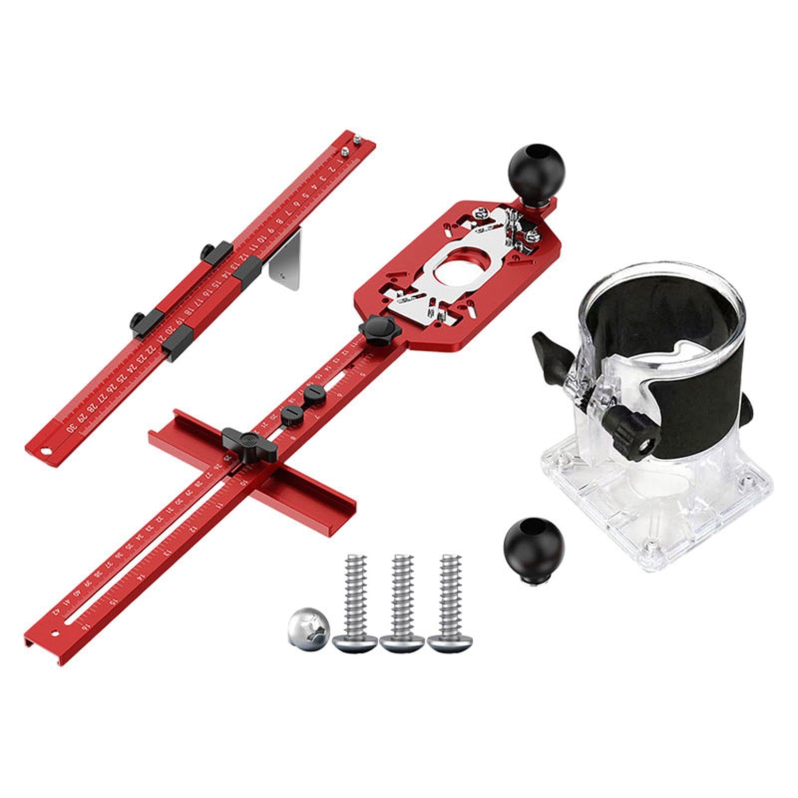 Whtkoph Router Groove Holder, Tool, DIY Tool, Multipurpose Router Cutting Guide Base for Professional Carpentry, with Clear Cover