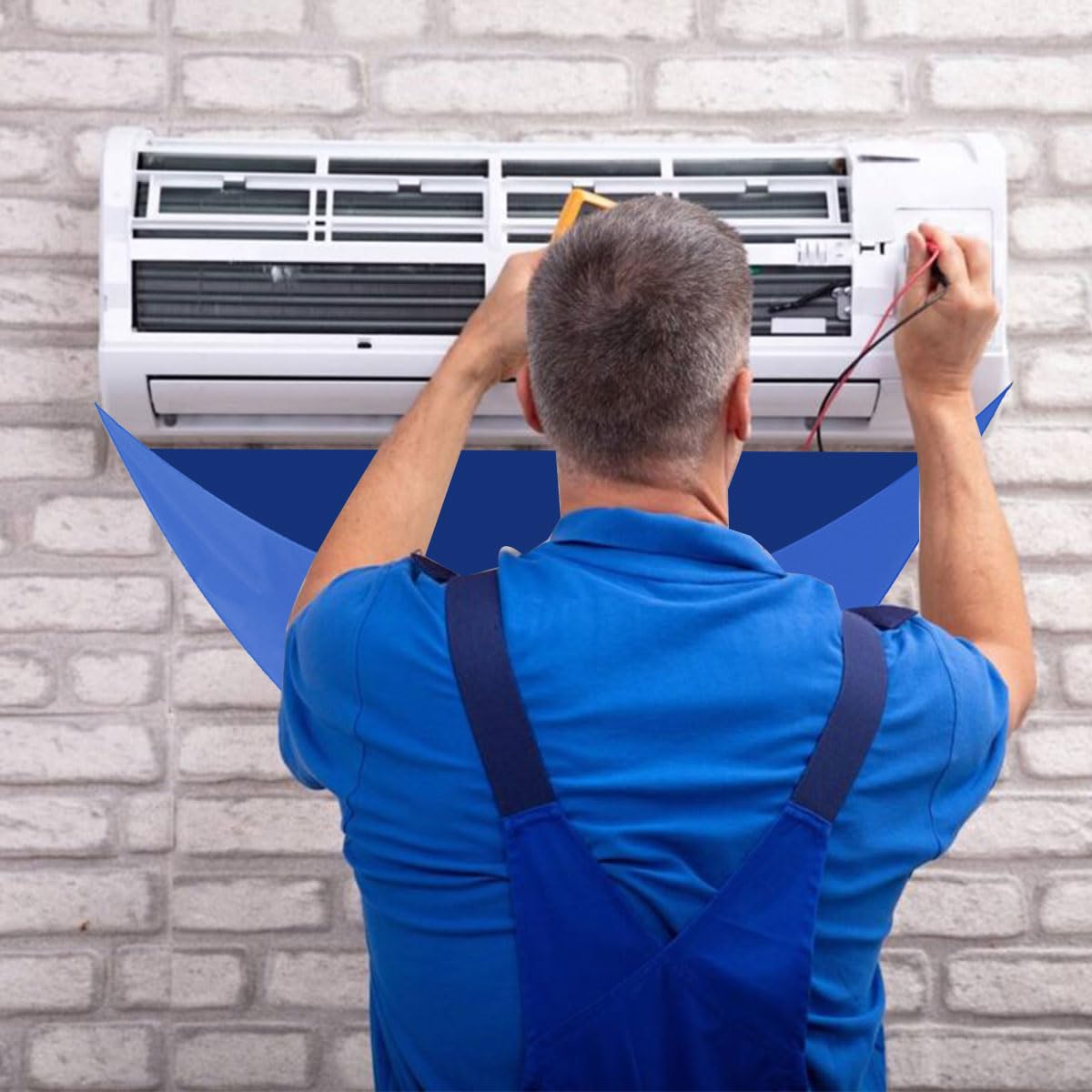 Kit de Nettoyage de Climatiseur,Housse de Nettoyage pour Climatiseur à Fixation Murale,Housse De Lavage pour Climatiseur,Housse Lavage pour Poussière,avec Tuyau D'eau,pour Les Climatiseurs Muraux