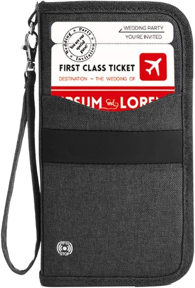 Lekesky Pocket Wallet Passport Holder Wallet for Family Travel RFID Blocking Document Organizer