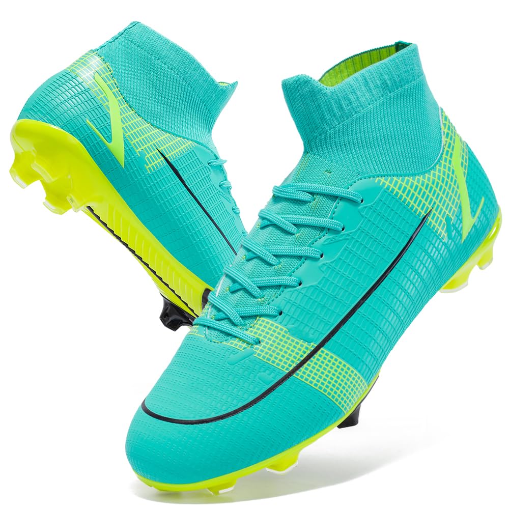 breooes Men’s Soccer Cleats Football Boots Professional Training Turf Mens Outdoor Indoor Sports Athletic Big Boy's Fashion Sneaker