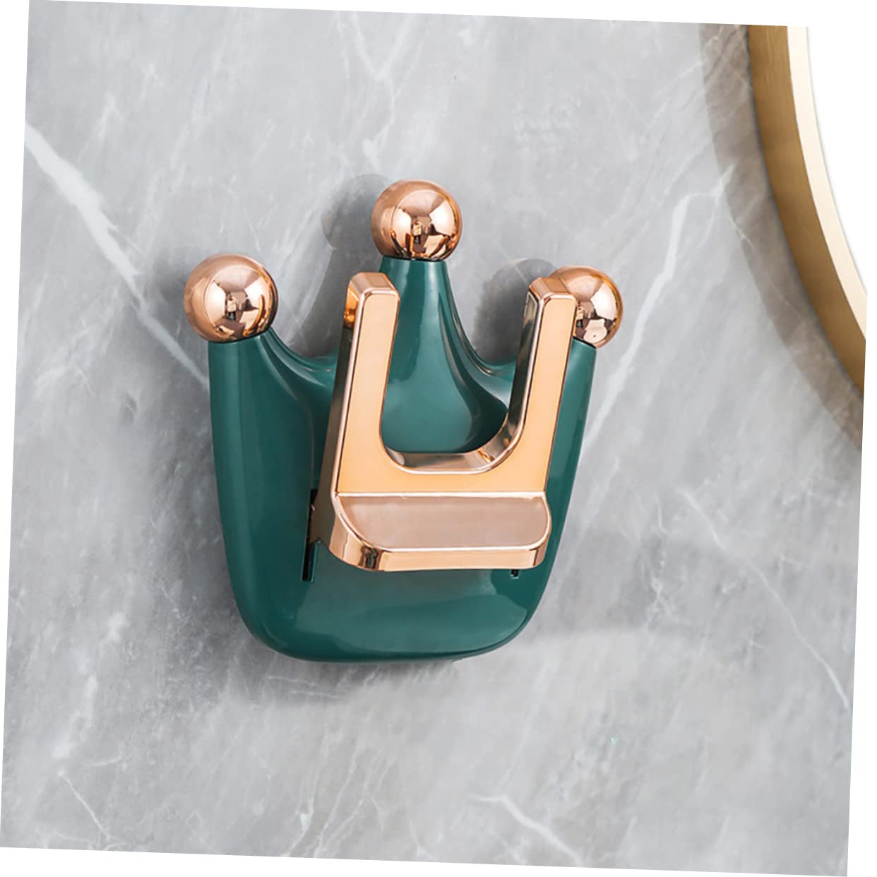 BELLIFFY Wall Mount Hair Dryer Holder Crown Shape Blow Dryer Organizer for Bathroom Punch Storage Rack Practical Convenient Design for Hair Curlers Items