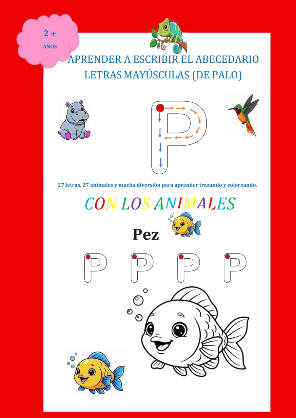 APRENDER A ESCRIBIR EL ABECEDARIO LETRAS MAYUSCULAS (DE PALO): CON LOS ANIMALES