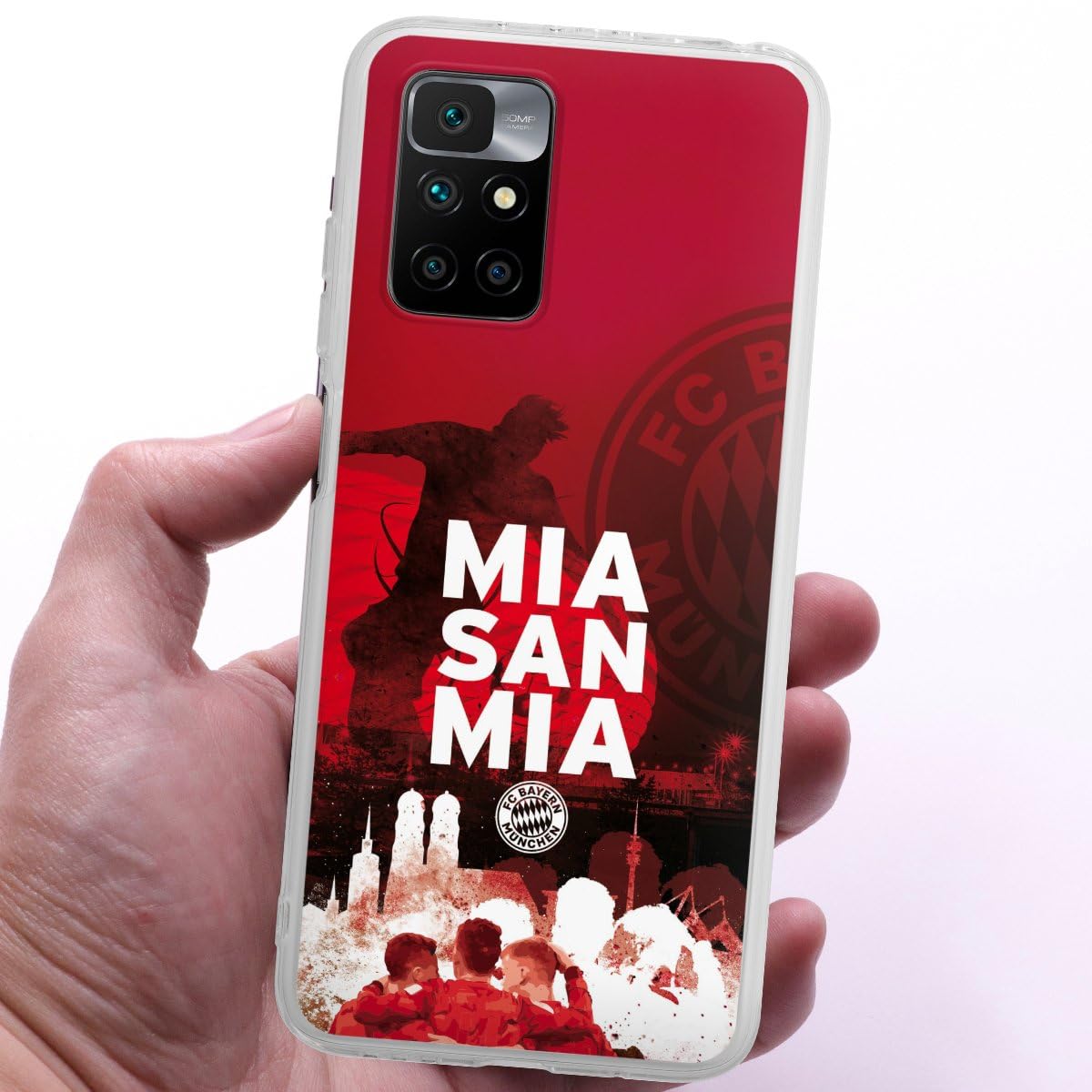 Custodia di silicone compatibile con Xiaomi Mi 11 Lite 5G Custodia trasparente Cover per smartphone trasparente FC Bayern München Stadio FCB