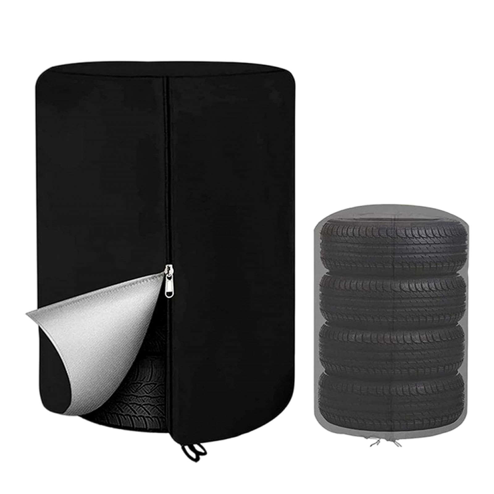 Hredwep Waterproof 420D Oxford Fabric Tire Cover With Silver Coated Inner Layer For Car Motorcycle Outdoor Sun Snow Wind Defense