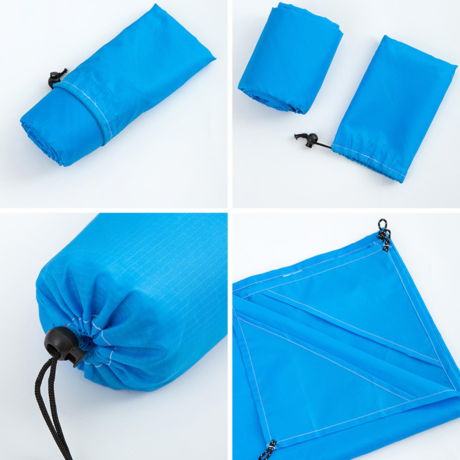 Set di 2 coperte da picnic da spiaggia, impermeabili, portatili, lavabili, a prova di sabbia, con manico, pieghevoli, per barbecue, all'aperto, viaggi, parco, spiaggia, campeggio