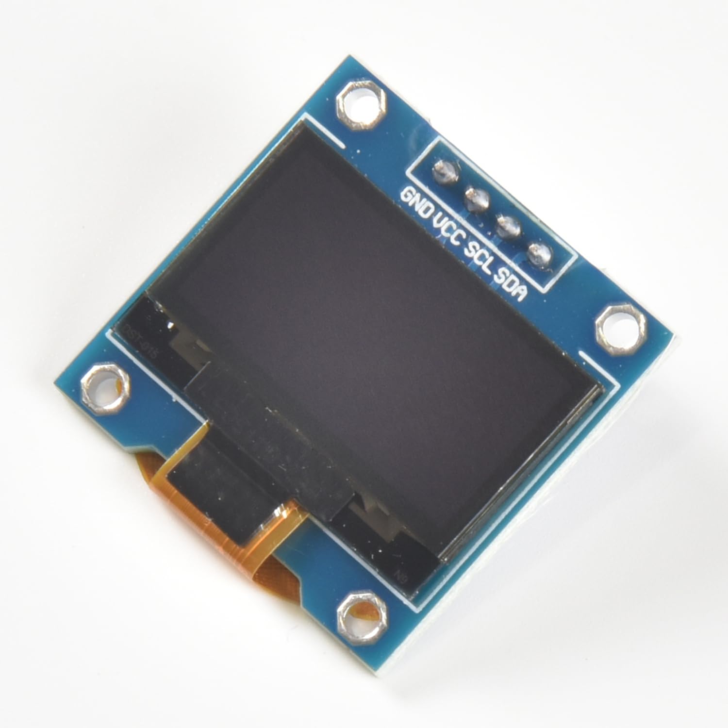 0.96-inch OLED Display Module, soldered pin headers, new 4-pin Model, Driver chip SSD131590 (White Display)