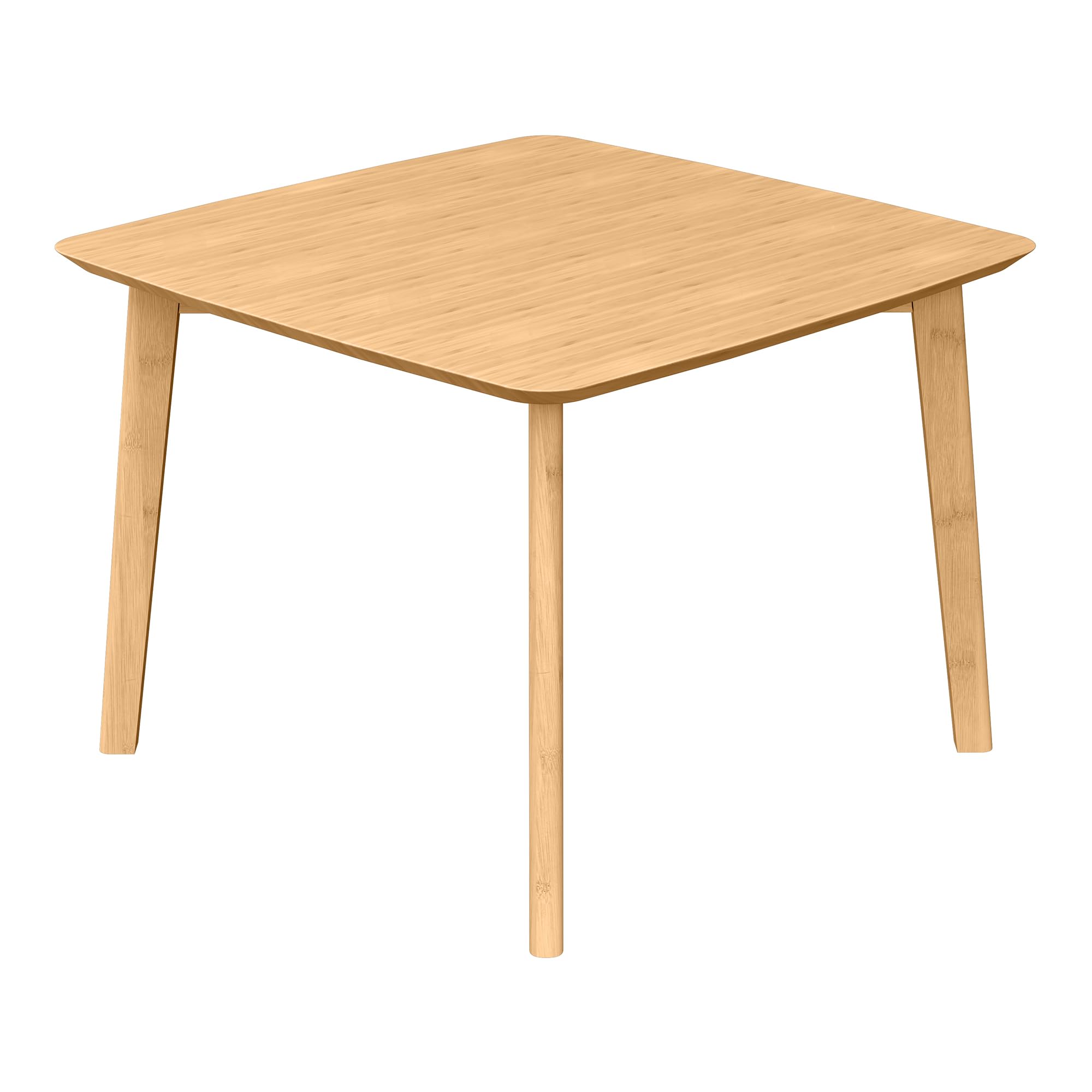 [en.casa] Beistelltisch Haad Sofatisch Wohnzimmertisch 45 x 50 x 50 cm Kaffeetisch quadratisch Ablagetisch aus Bambus für Wohnzimmer Schlafzimmer Flur Natur