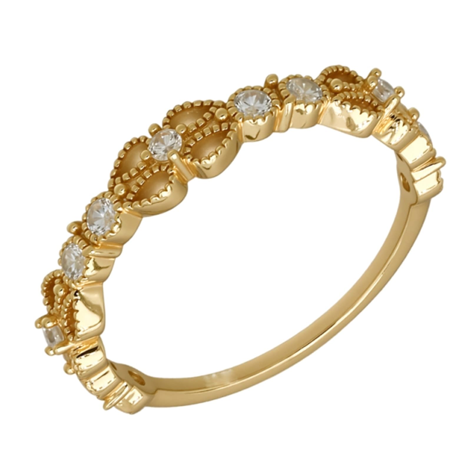 Anillo de compromiso de oro de 9 K/14 K/18 K con diamante, forma de filigrana retro