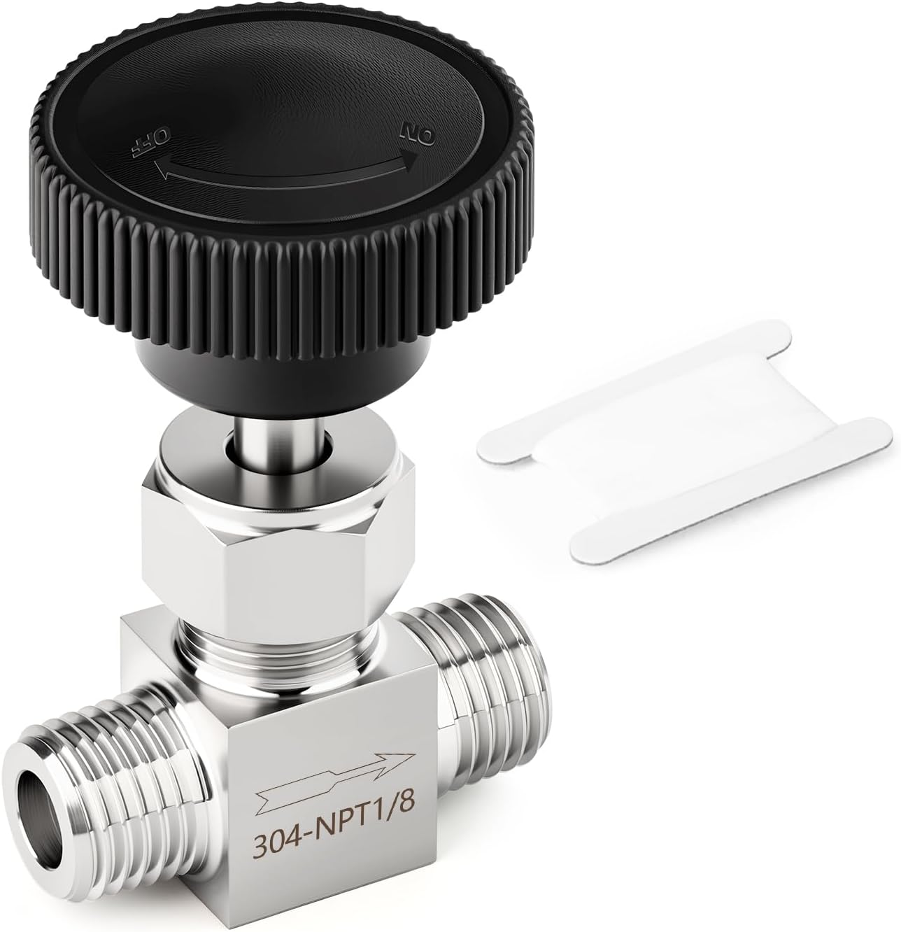 TAISHER 1PCS 304 Stainless Steel Straight Needle Valve 1/8" NPT Male For Flow Control Water Gas Oil