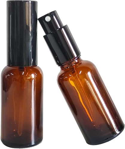 Miniatura 7 de BEGIKET Paquete de 12 aerosoles de vidrio ámbar de 1 onza para aceites esenciales, botella de spray pequeña, espray de niebla fina, pulverizador