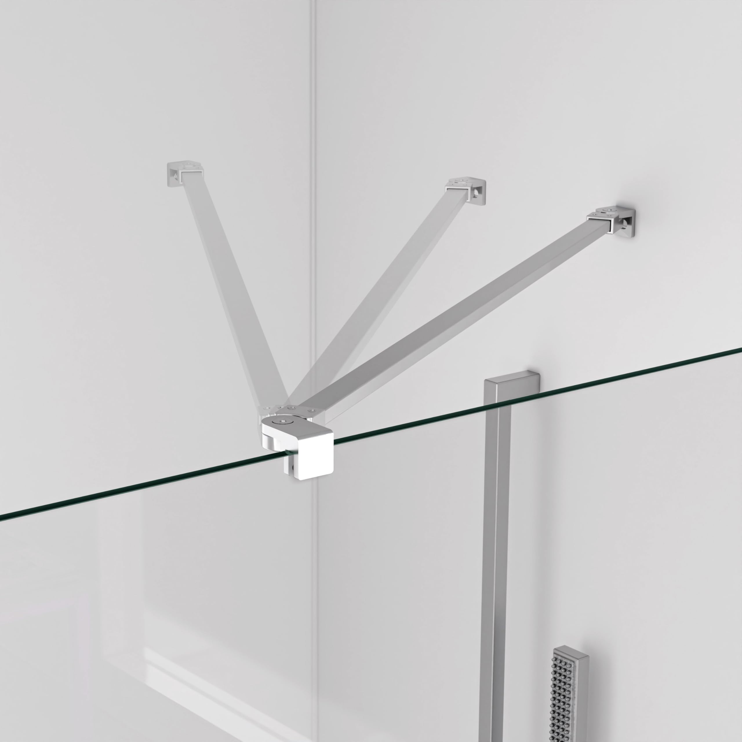 BELLOBATH Mampara de Bañera Fija Plata 78-80 cm Alto 145 cm