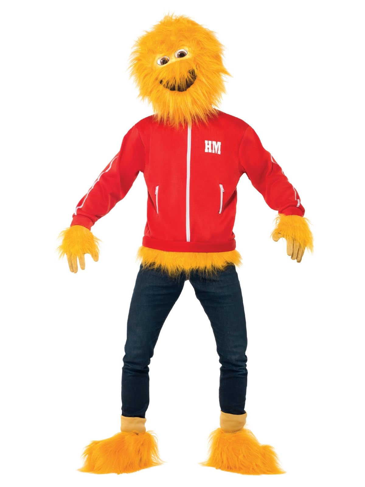 Smiffys Men's Honey Monster Costume, Mask, Jacket, Gloves & Boot Cuffs, Size: M, Color: Yellow, 34220