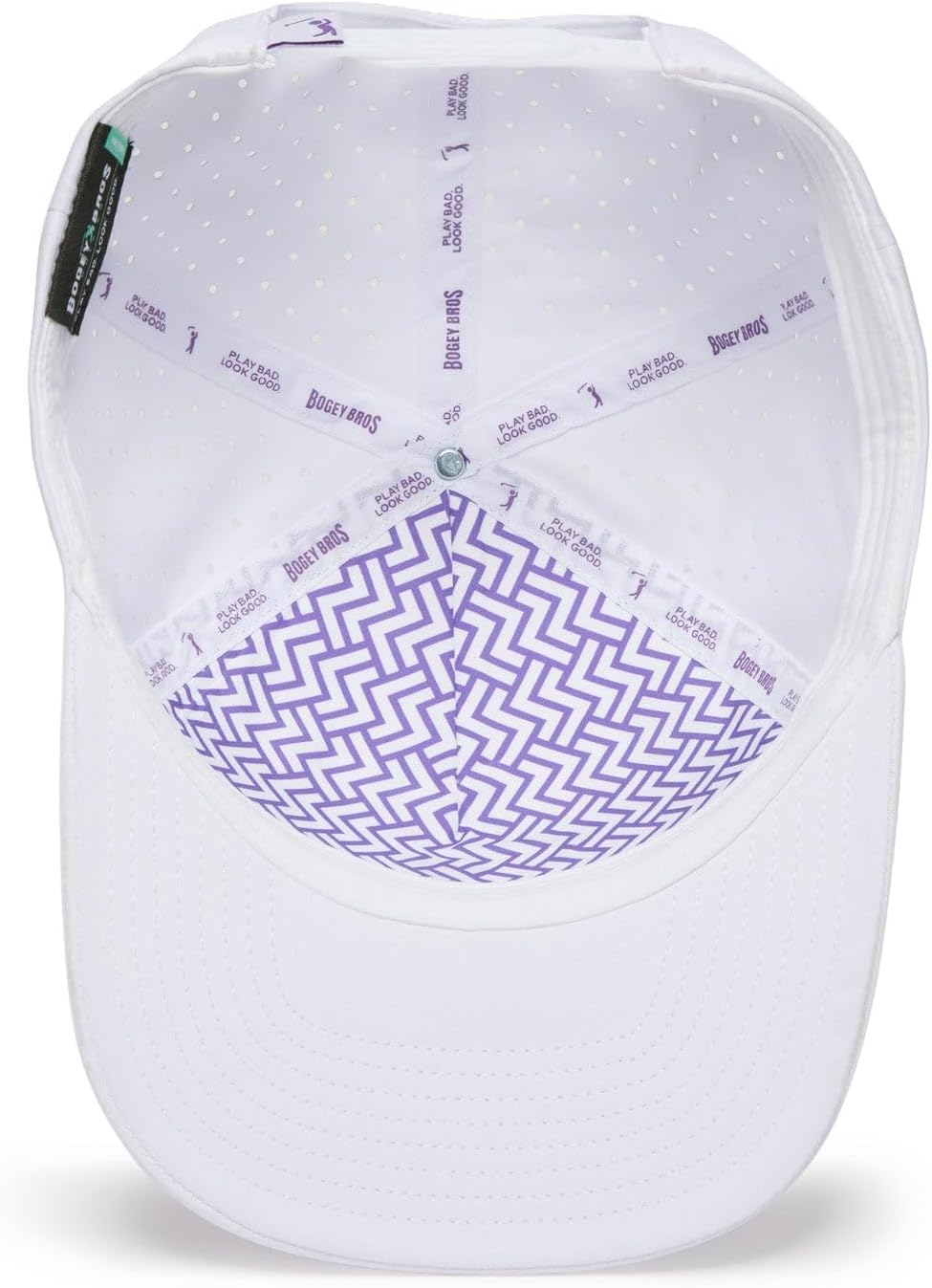 Bogey Bros Golf Hat for Men – Performance Snapback Cap, Breathable Poly Spandex, Sweat Resistant, Structured Fit
