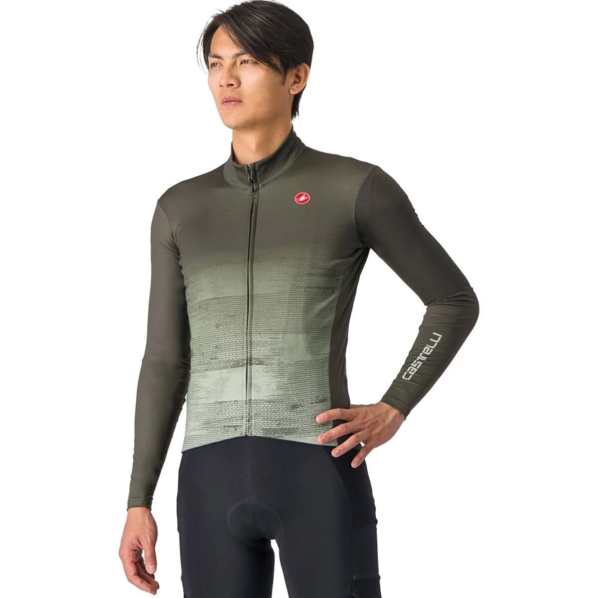 CASTELLI Unlimited Thermal Jersey - Men's, Deep Green/Defender Green, M