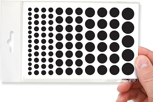Cubiertas de vinilo para cámara/webcam apilables | 95 adhesivos para webcam reutilizables de baja adherencia | 5 tamaños | Pack de 95 piezas en