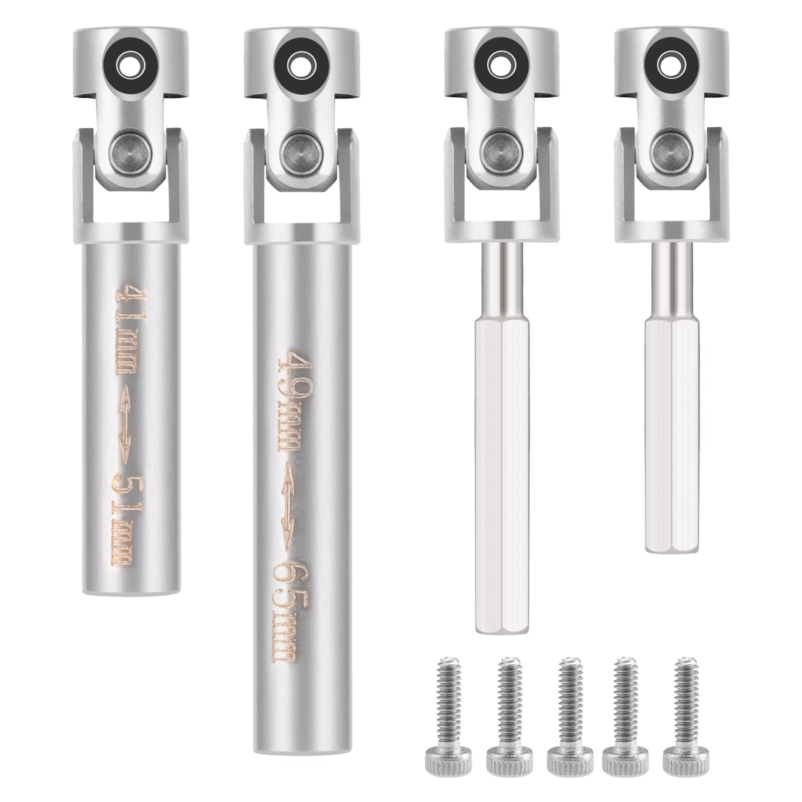 Que-T 2pcs/Set RC Driveshafts Stainless Steel Drive Shafts for RedCat 1/18 Ascent Rock Crawler