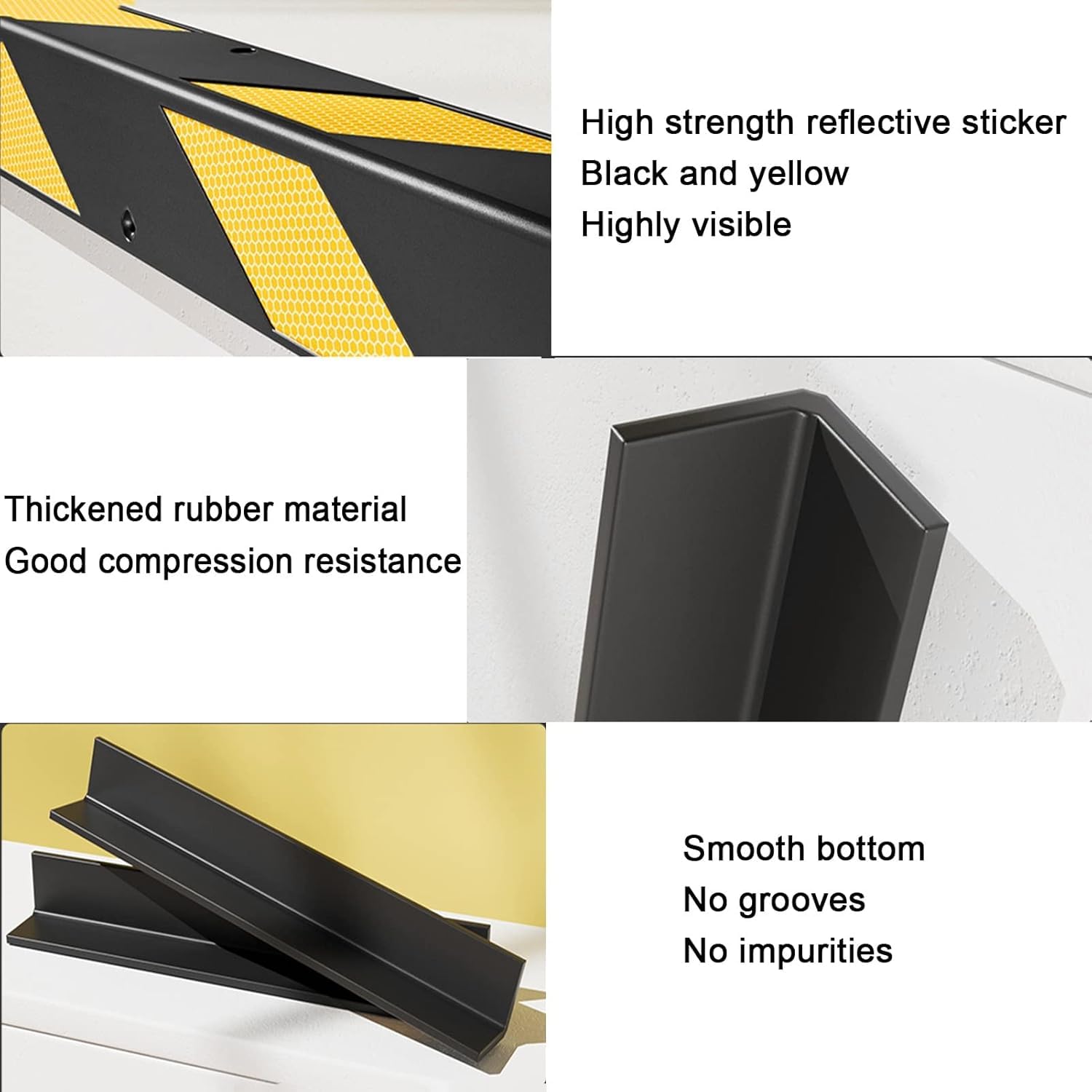 XPLKQXE Protection D'angle Garage, Caoutchouc Mousse Pare-Chocs, Protecteur En Caoutchouc Réfléchissant, Adhésives Protection Murale (Couleur