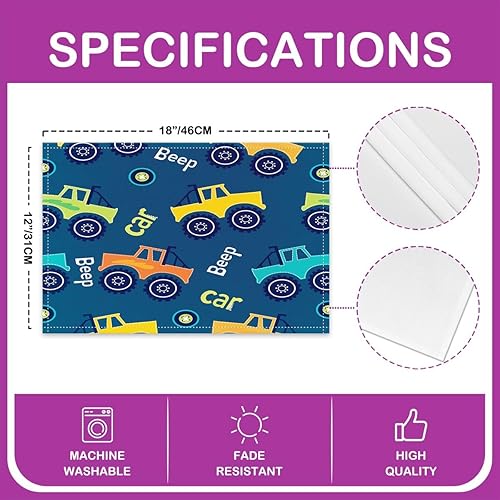 Miniatura 8 de Juego de 4 manteles individuales de torre Eiffel para mesa de comedor, con purpurina, para niños, decoración de cocina, cena, decoración de