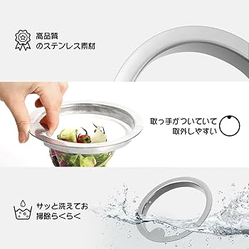 Amazon.co.jp: Magicfour 排水口 水切りネットホルダー キッチン