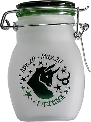 Miniatura 10 de Signo del zodiaco Escorpio Cuarto Oz (125ml) Frasco de almacenamiento de vidrio hermético y a prueba de olores, 3.25' (Signo de astrología Escorpio)