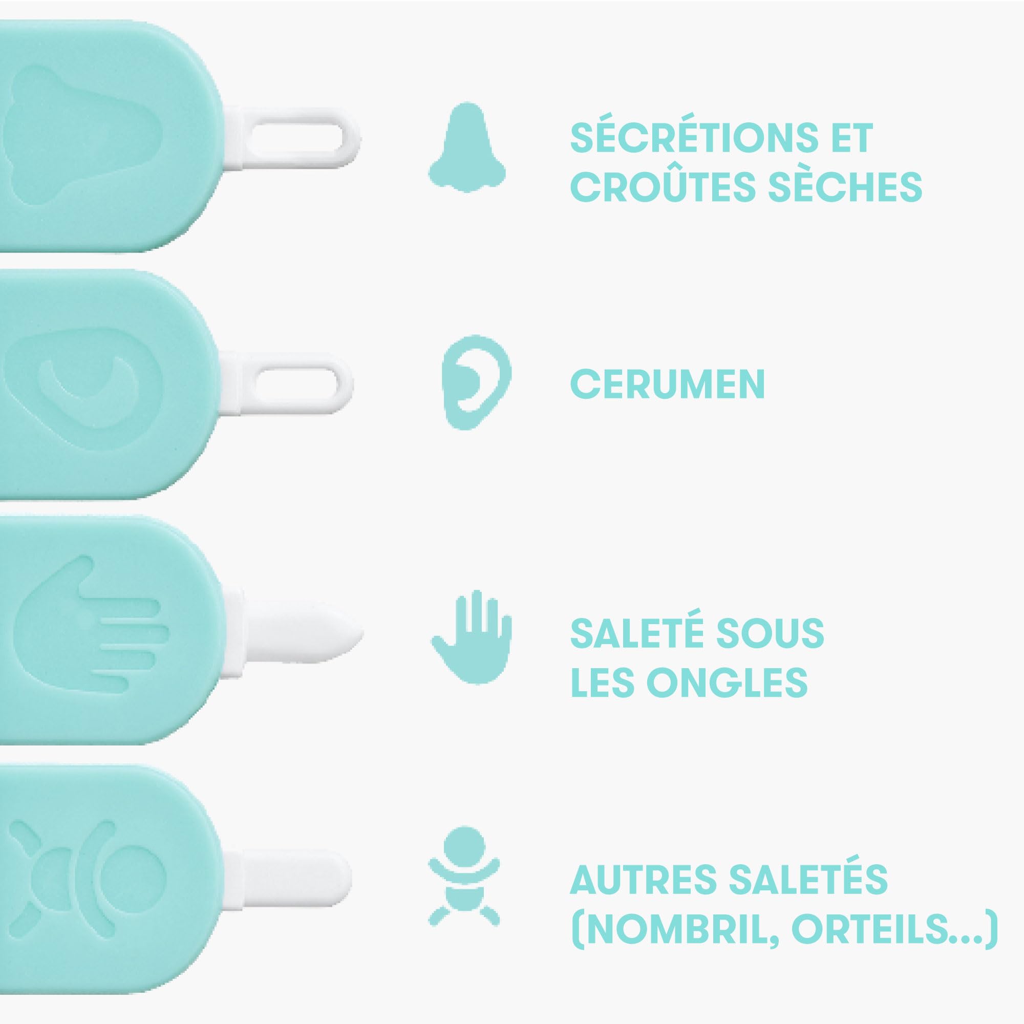 Frida Baby outil 3-en-1 nez ongles oreilles nettoyeur bébé
