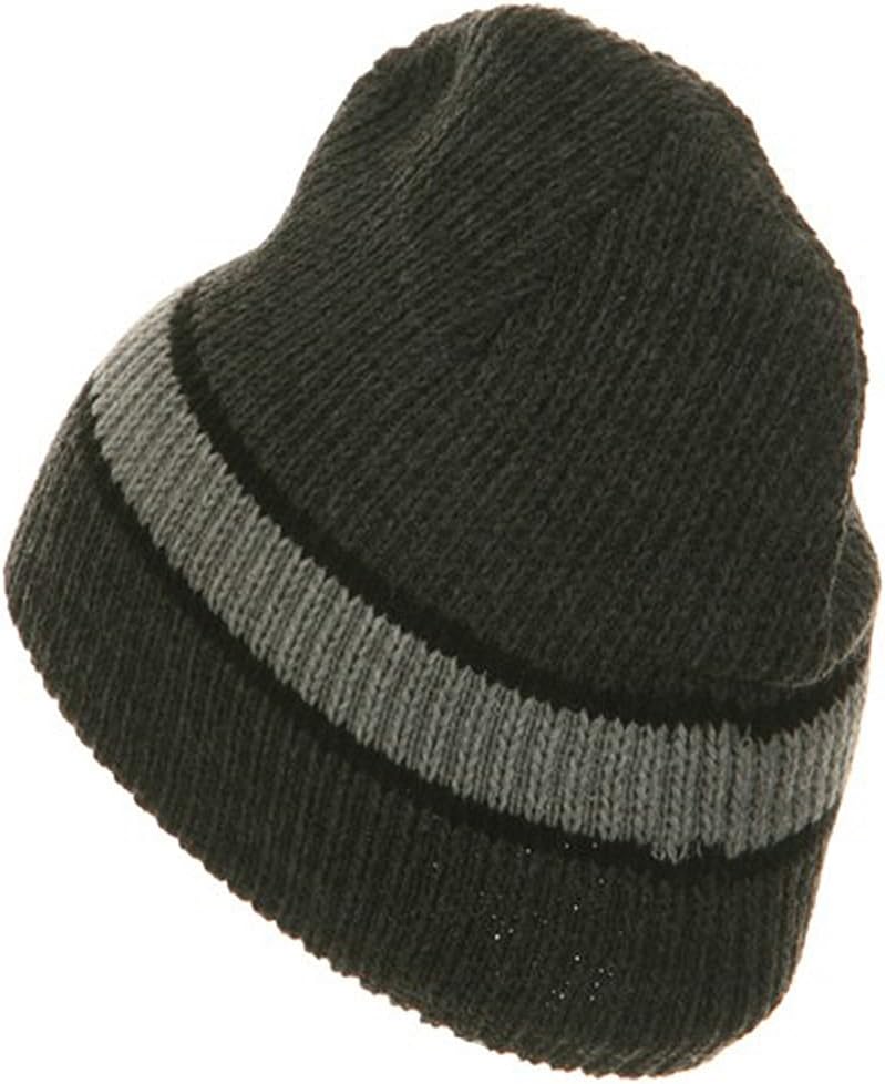 Artex Center Stripe Beanie - Charcoal Grey
