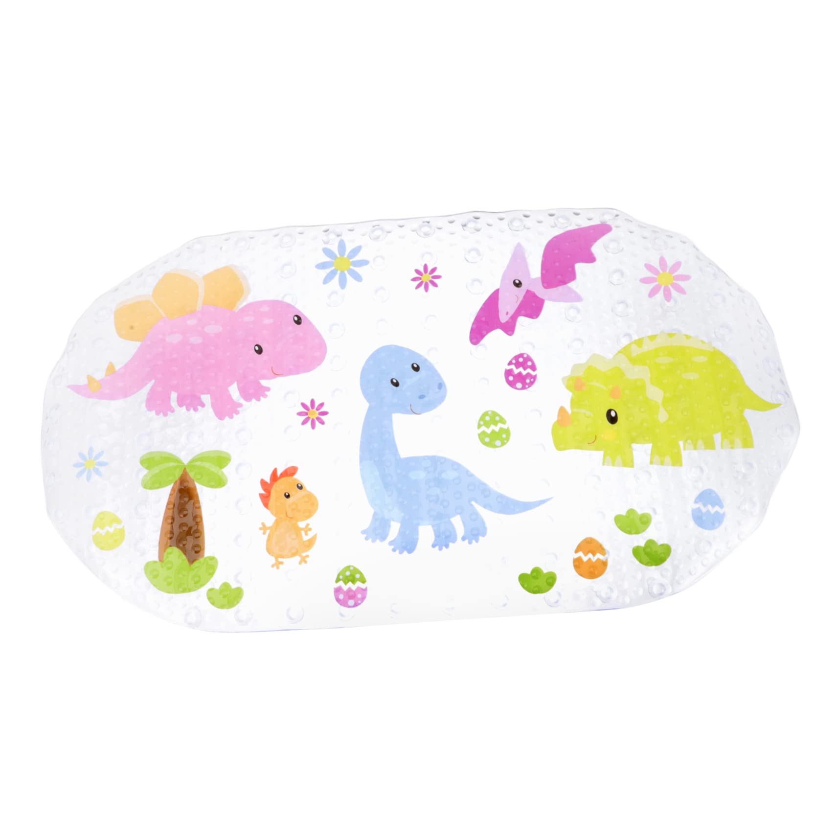 Alfombra de baño de PVC con diseño de dinosaurio para evitar caídas de bebés en la bañera