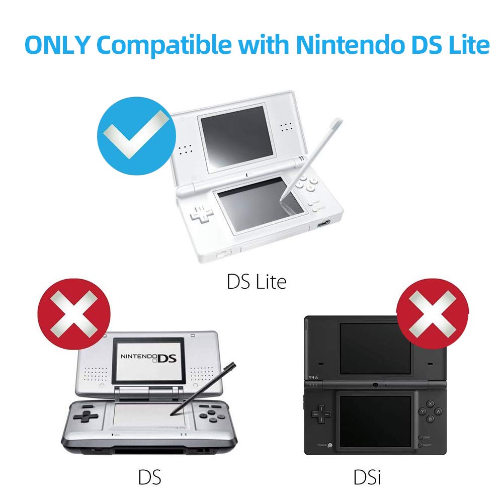 Ds Lite Charger, Flip Travel Charger Charger Power Supply AC Adapter Wall Charger Power Cord 5.2V 450mA for Nintendo DS Lite (Grey+Stylus) : Video Games